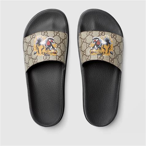 gucci tiger slides fake|gucci tiger slip on goat.